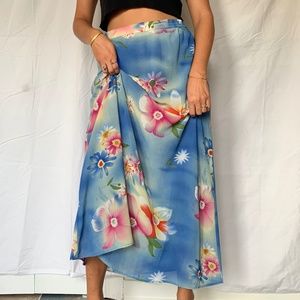 floral beach skirt